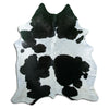 Black and white cowhide rug M