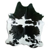 Black and white cowhide rug M