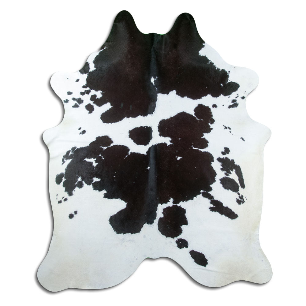 Black and white cowhide rug XL