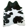 Black and white cowhide rug M