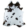 Black and white cowhide rug L