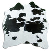 Black and white cowhide rug M