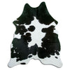 Black and white cowhide rug L