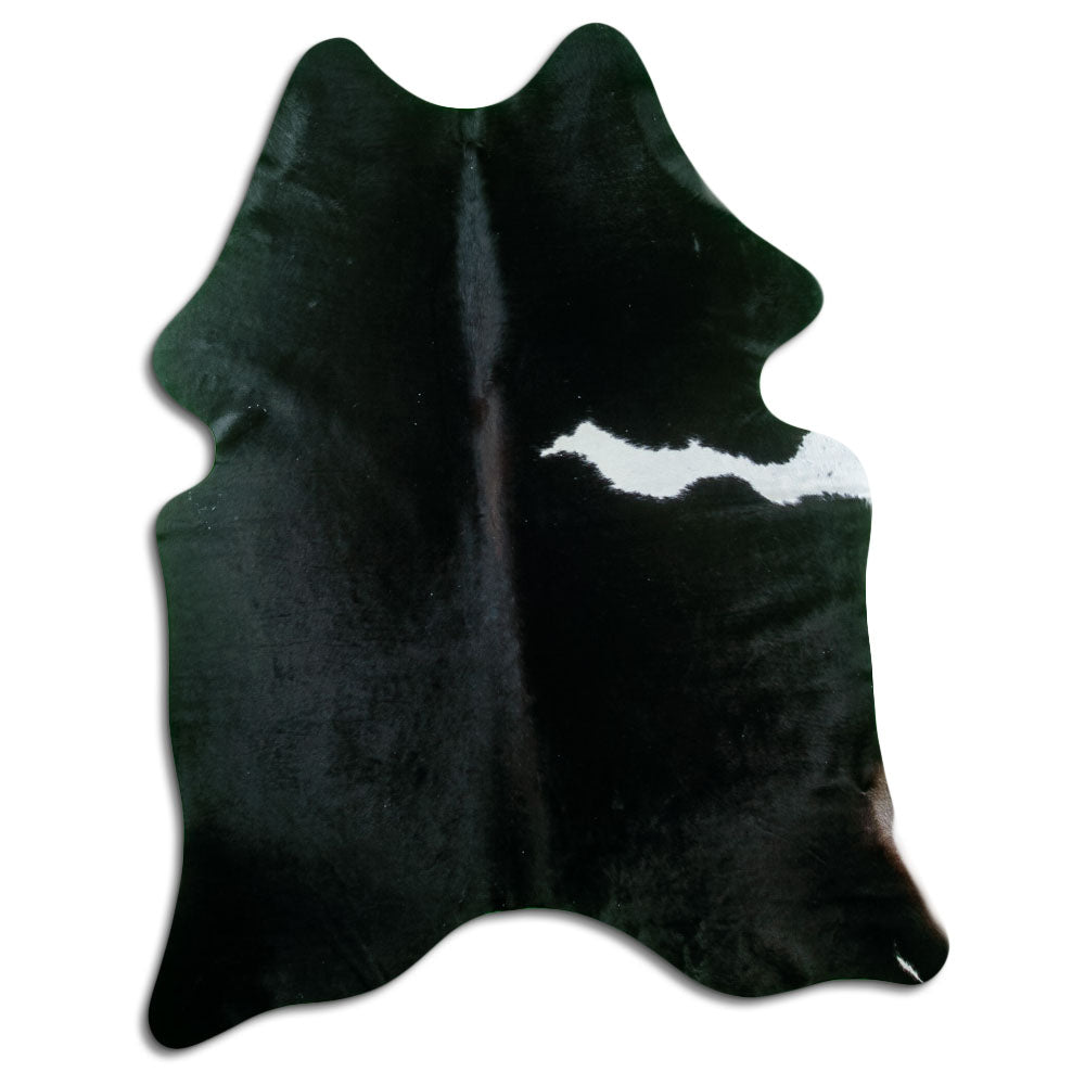 Black and white cowhide rug L