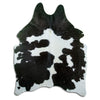Black and white cowhide rug L