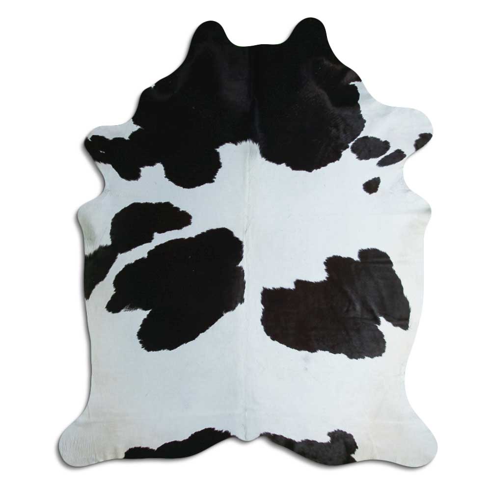 Black and white cowhide rug XXL