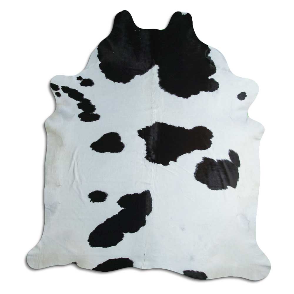 Black and white cowhide rug XXL