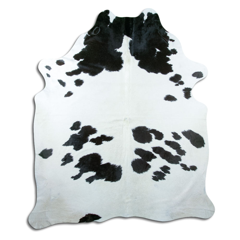 Black and white cowhide rug XXL
