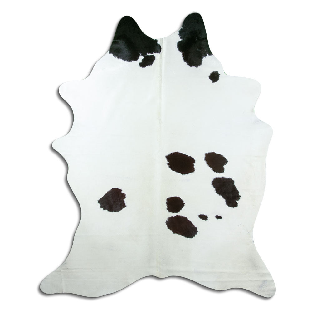 Black and white cowhide rug XL