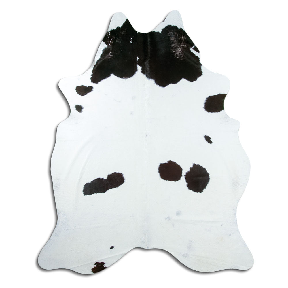 Black and white cowhide rug XL
