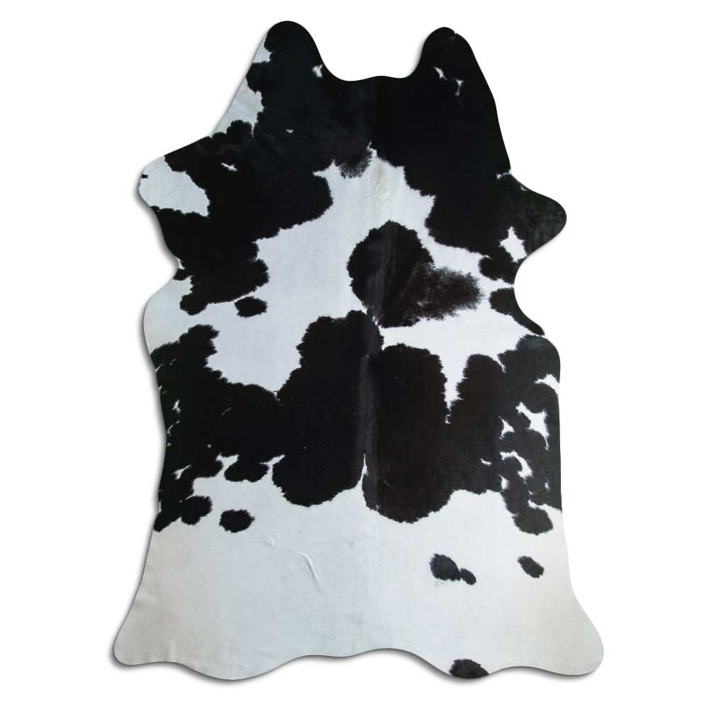 Black and white cowhide rug XXXL
