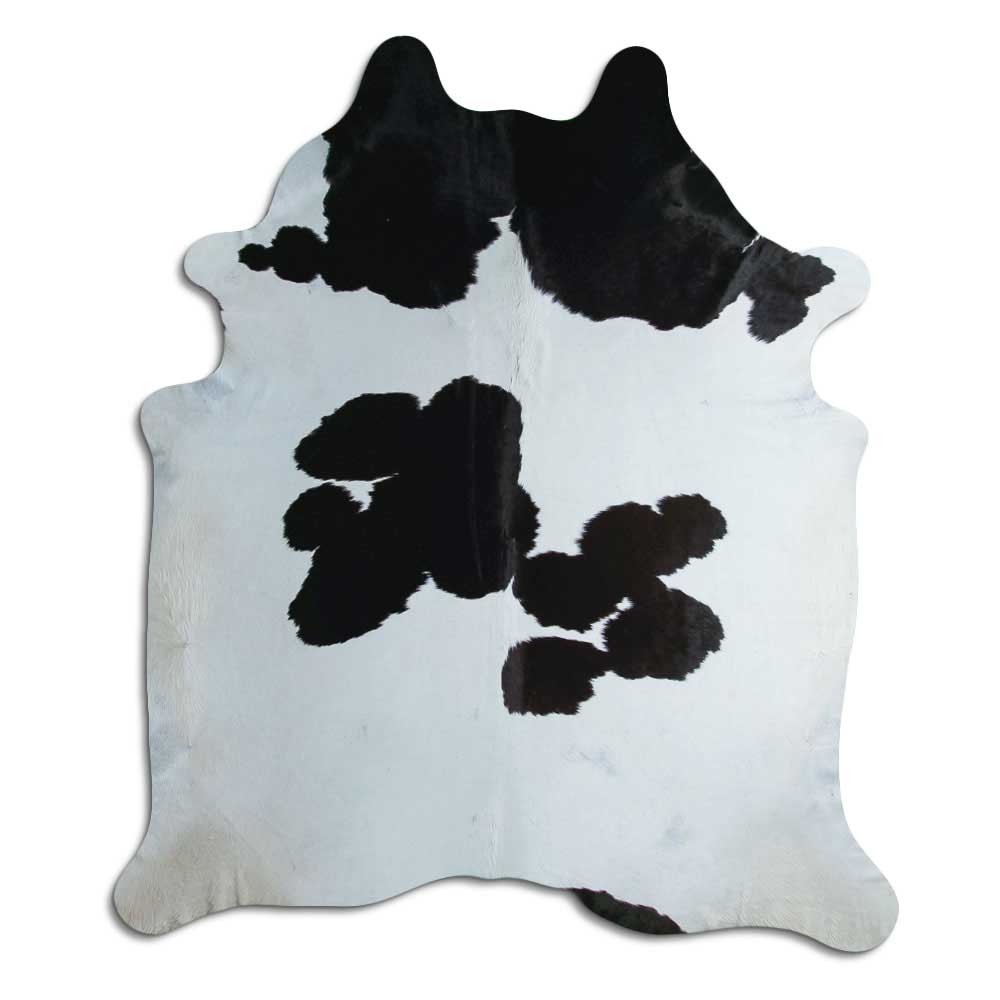 Black and white cowhide rug XXL