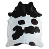 Black and white cowhide rug XL