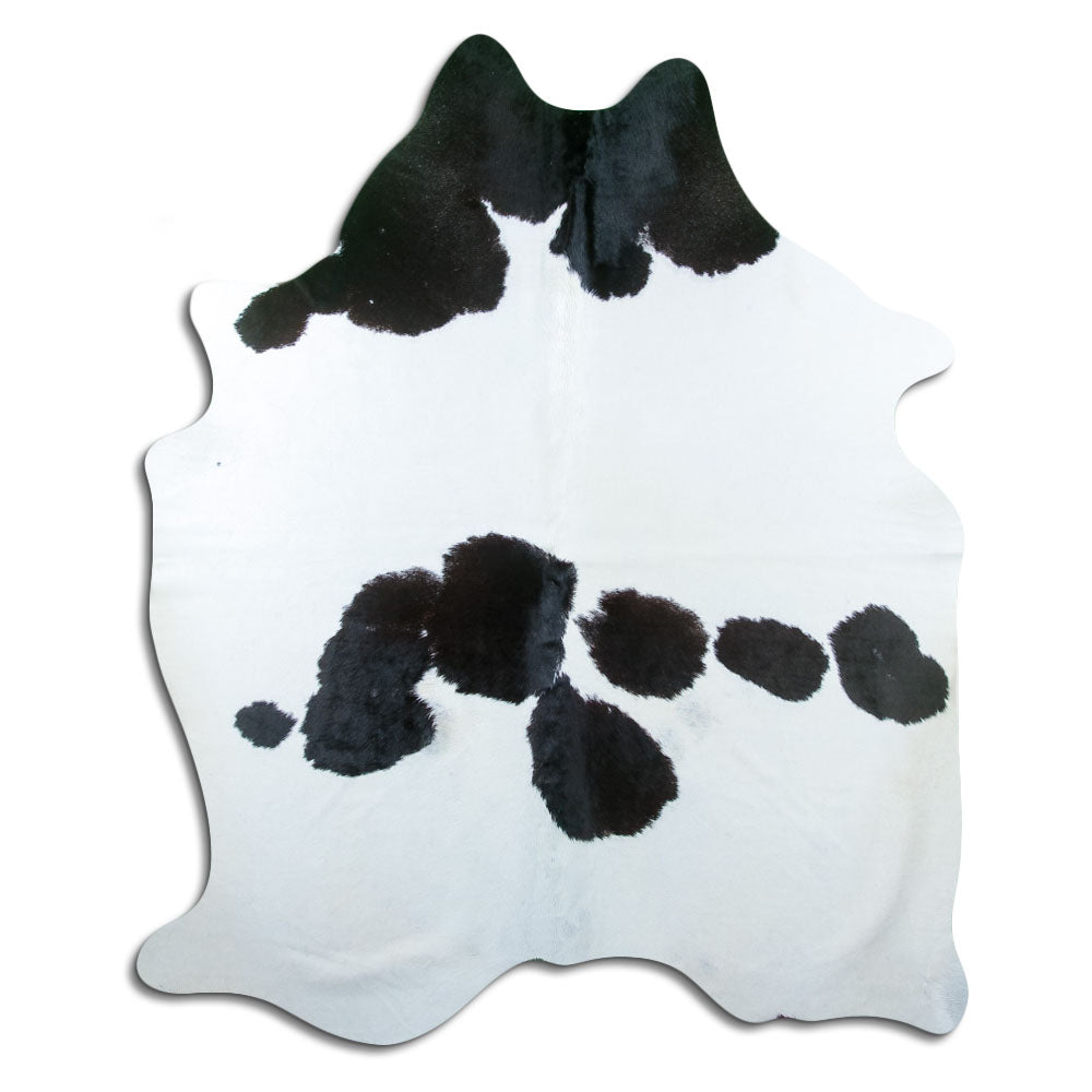 Black and white cowhide rug XL