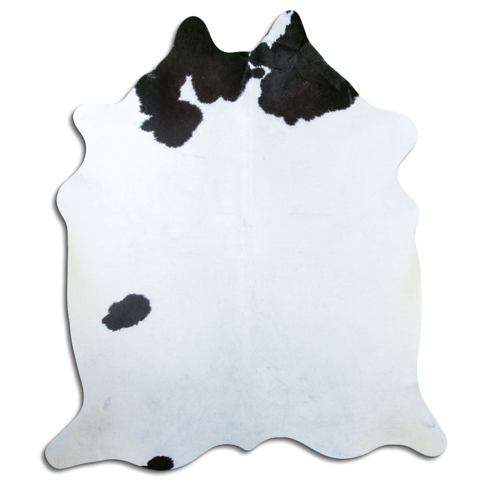 Black and white cowhide rug XL