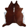 Brown and white cowhide rug XXL
