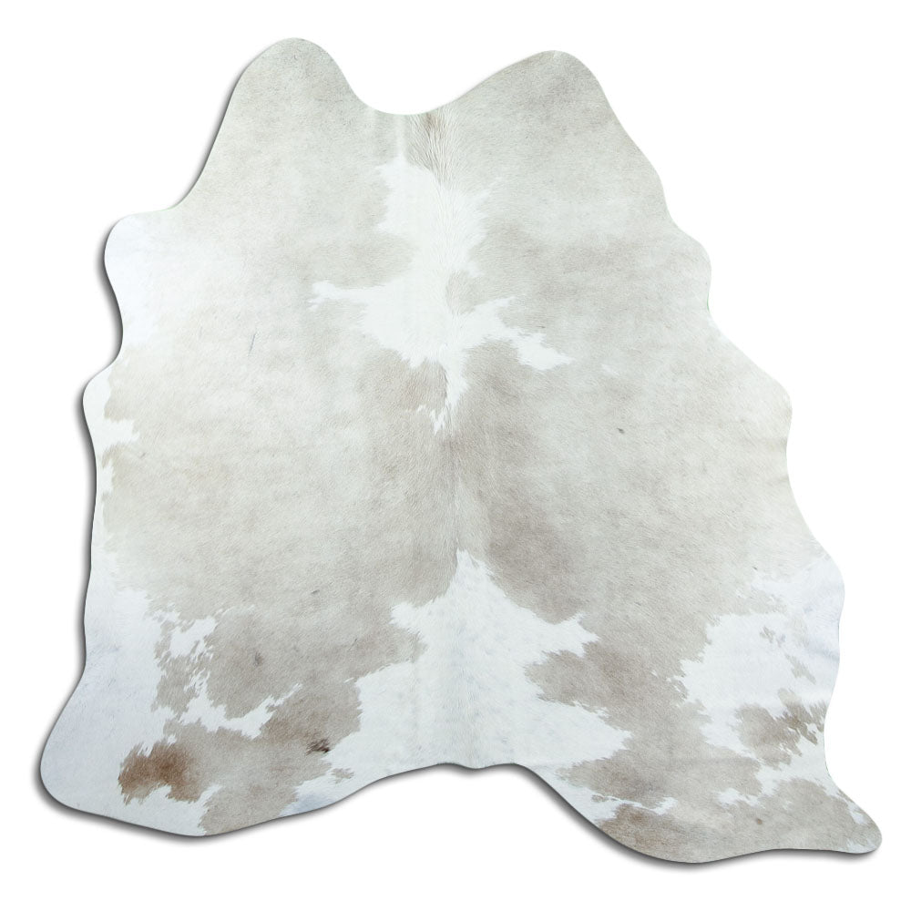 Brown and white cowhide rug M