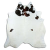 Brown and white cowhide rug XL