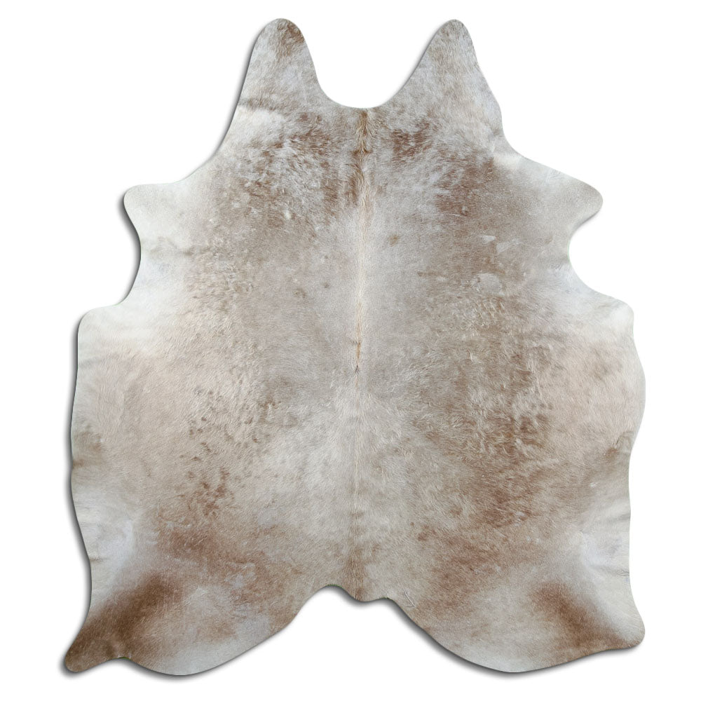 Champagne cowhide rug L