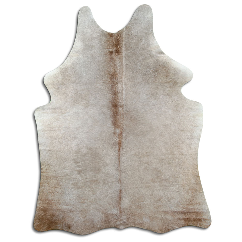 Champagne cowhide rug L