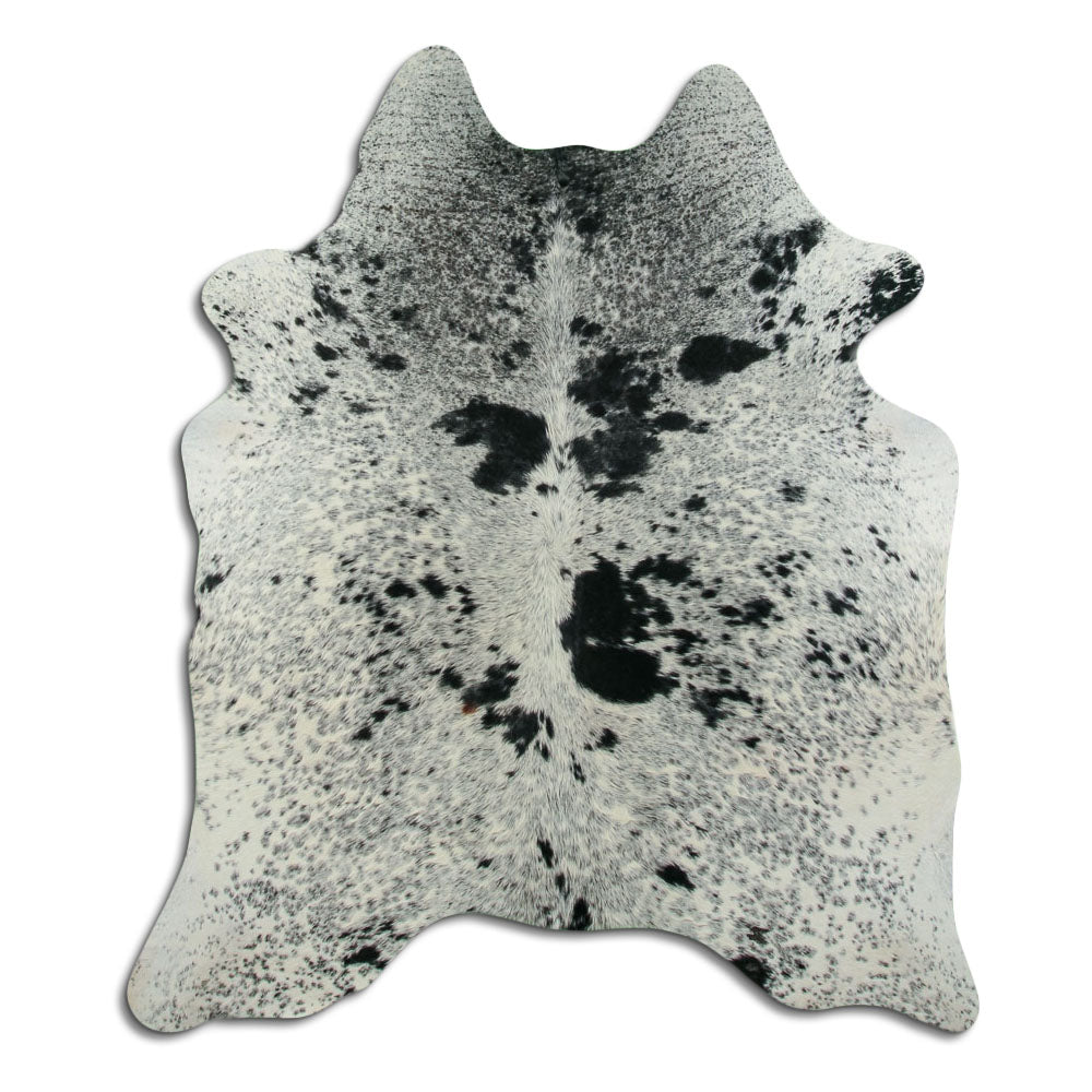 Salt and Pepper Exotic cowhide rug L