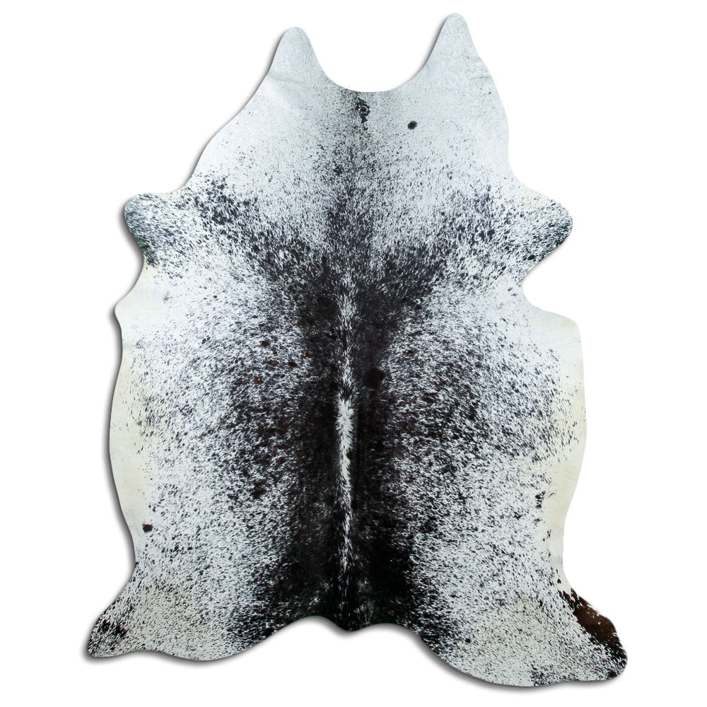 Salt and Pepper Exotic cowhide rug L