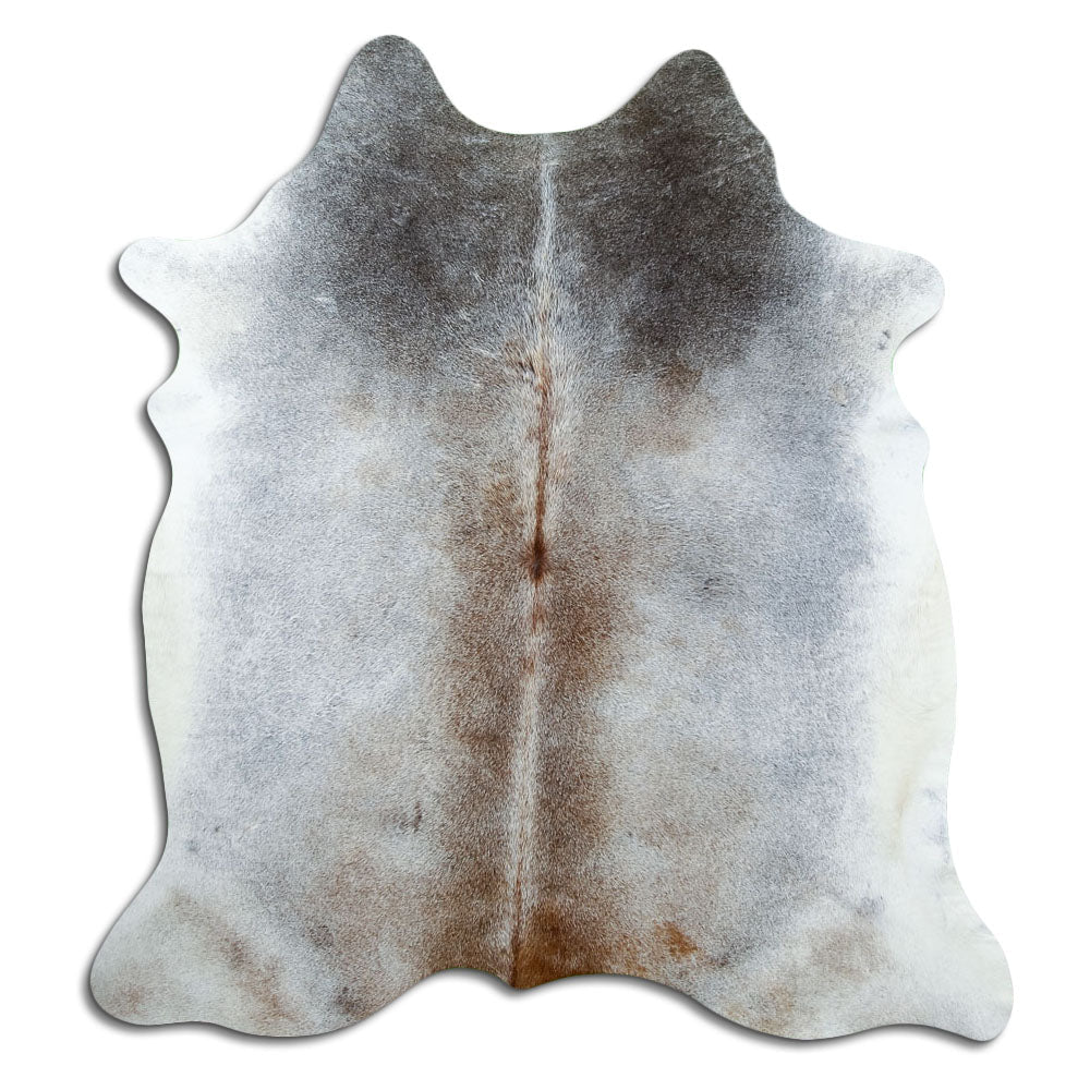 Grey cowhide rug L