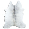 Grey cowhide rug L