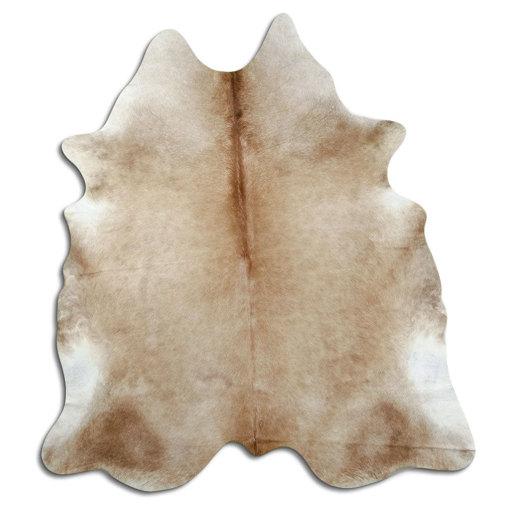 Champagne cowhide rug L