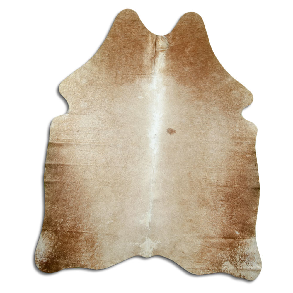 Brown cowhide rug M