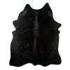 Black cowhide rug L