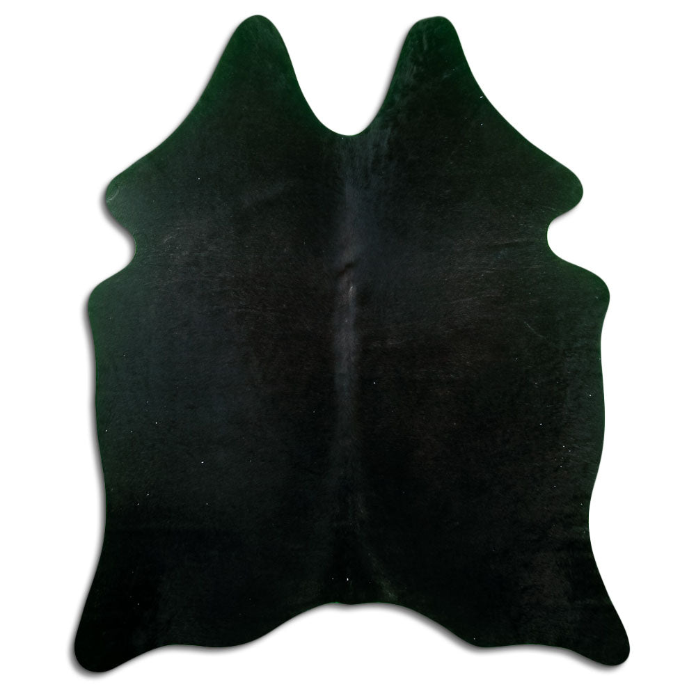 Black cowhide rug M