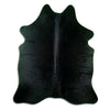 Black cowhide rug L