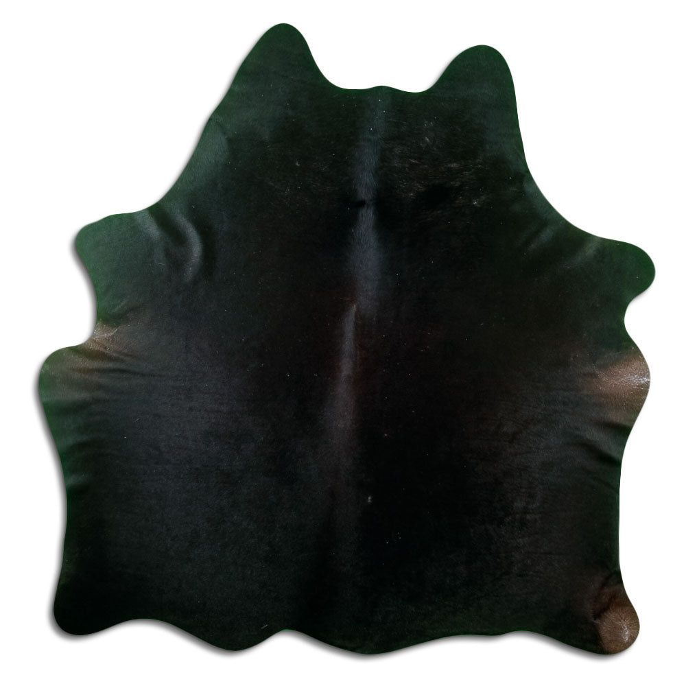 Black cowhide rug M