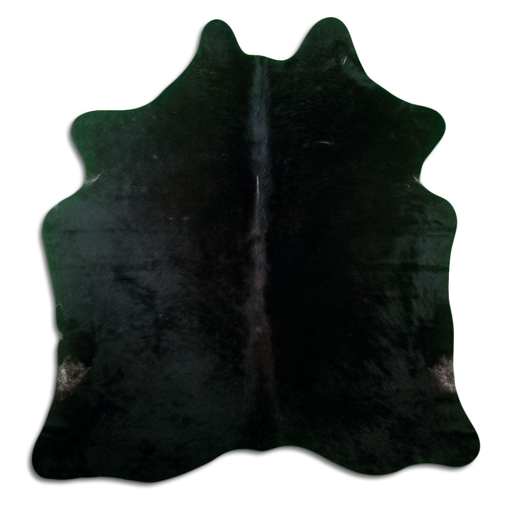 Black cowhide rug M