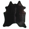 Black cowhide rug L