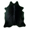 Black cowhide rug L