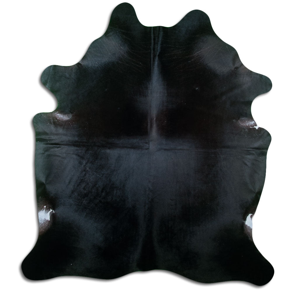 Black cowhide rug XL