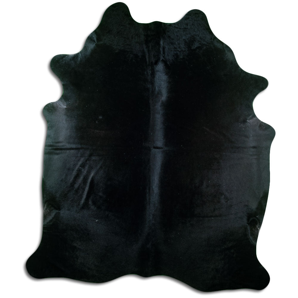 Black cowhide rug XL