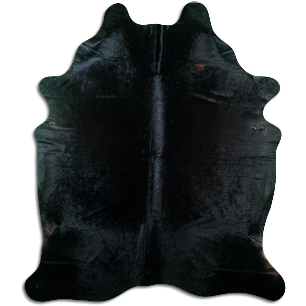 Black cowhide rug XL
