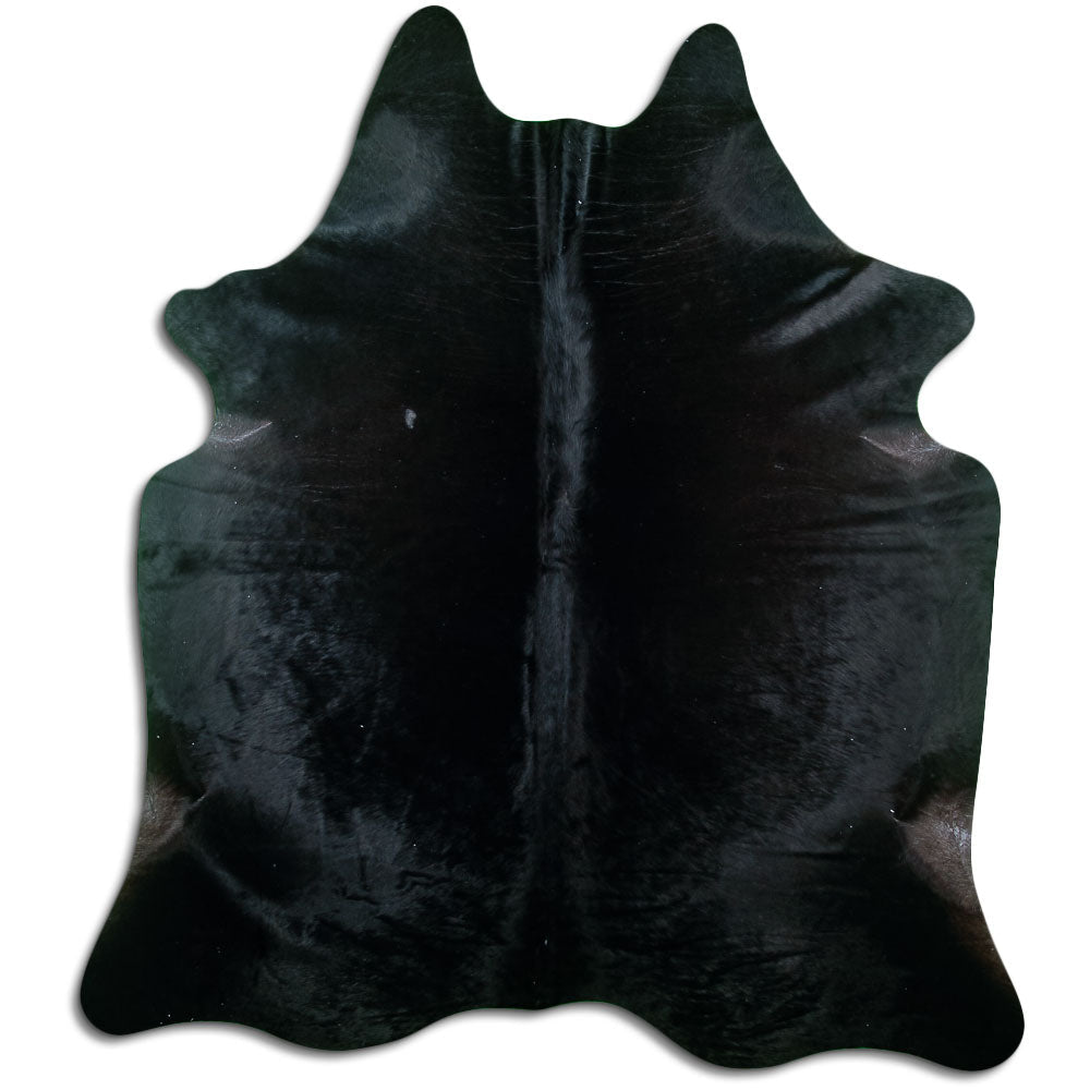 Black cowhide rug XL