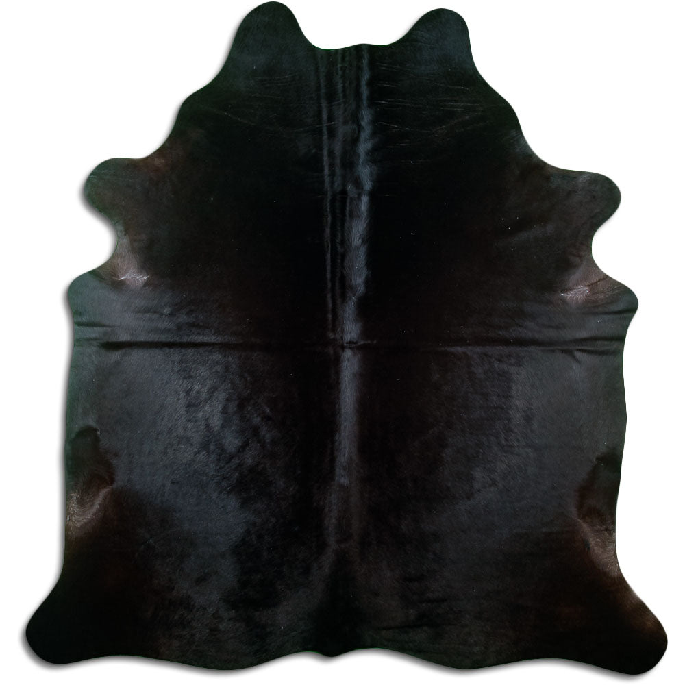 Black cowhide rug XL