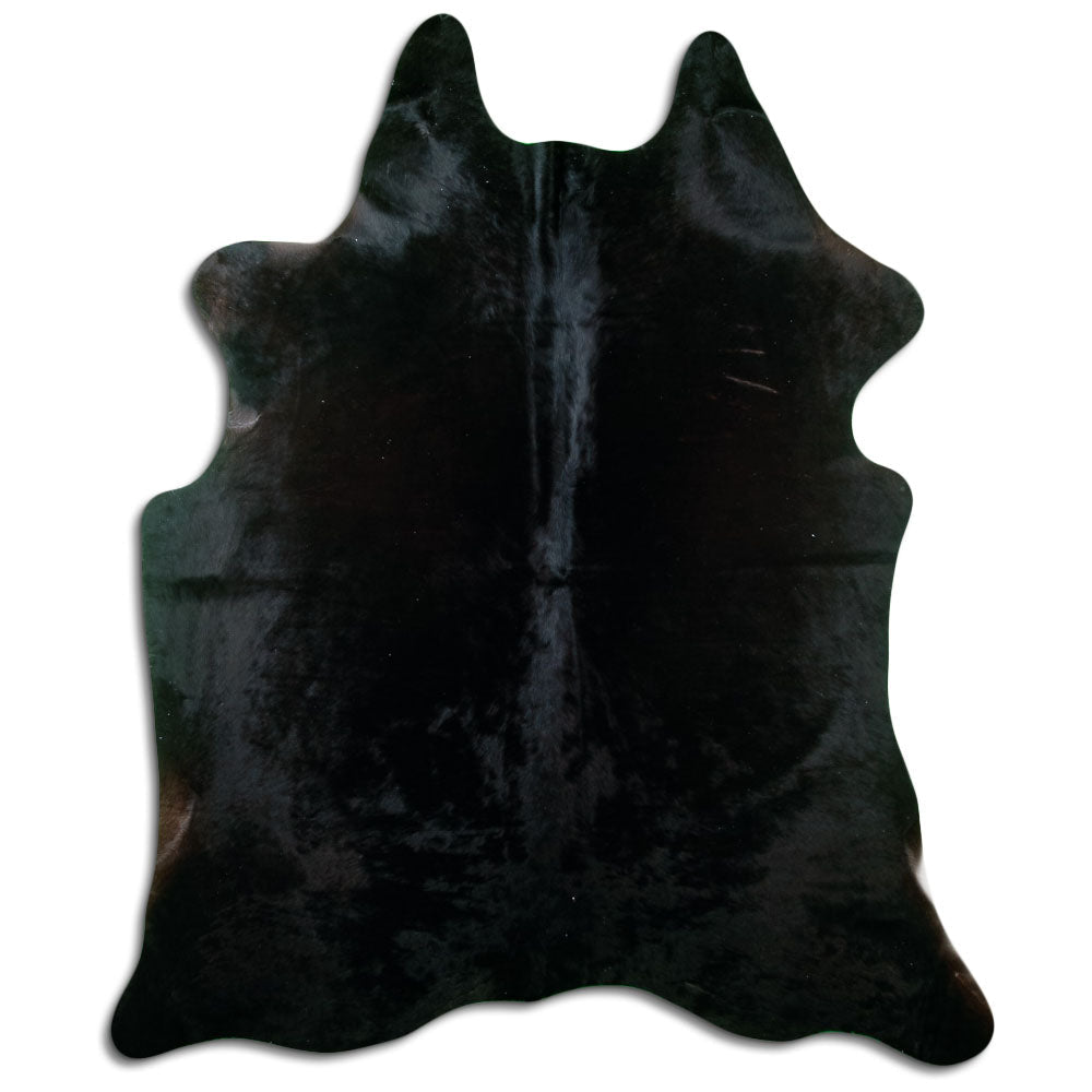 Black cowhide rug XL