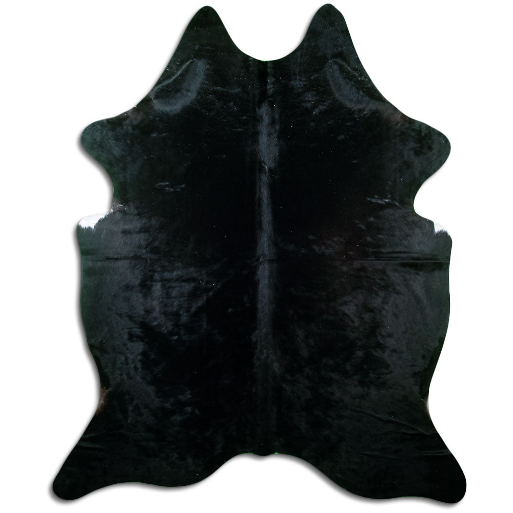 Black cowhide rug XL
