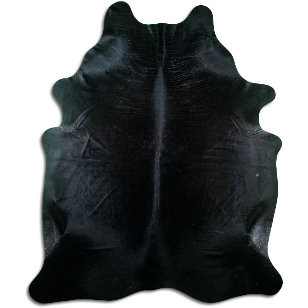 Black cowhide rug XXL