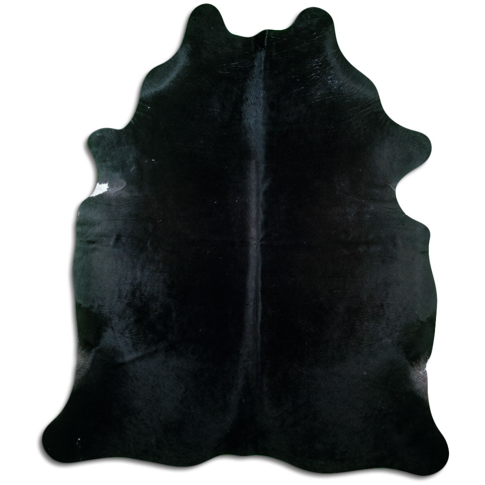 Black cowhide rug XL