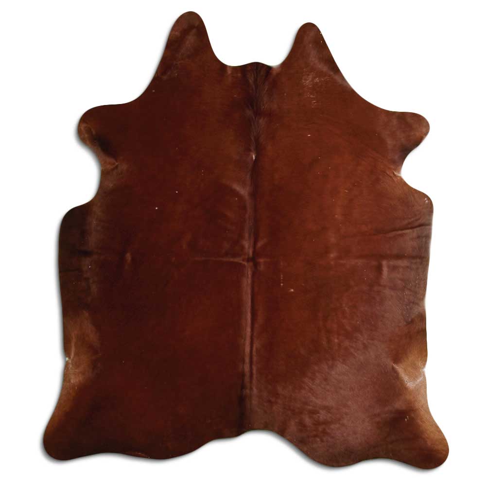 Brown cowhide rug L