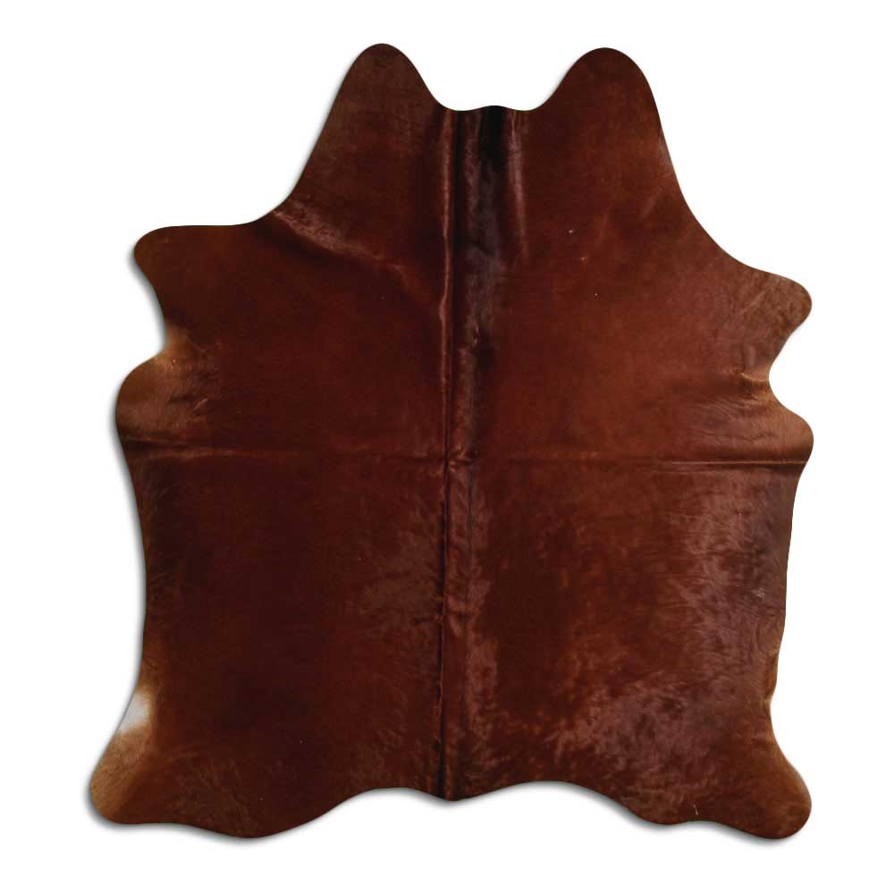 Brown cowhide rug M