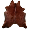 Brown cowhide rug L