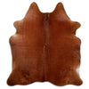 Brown cowhide rug M